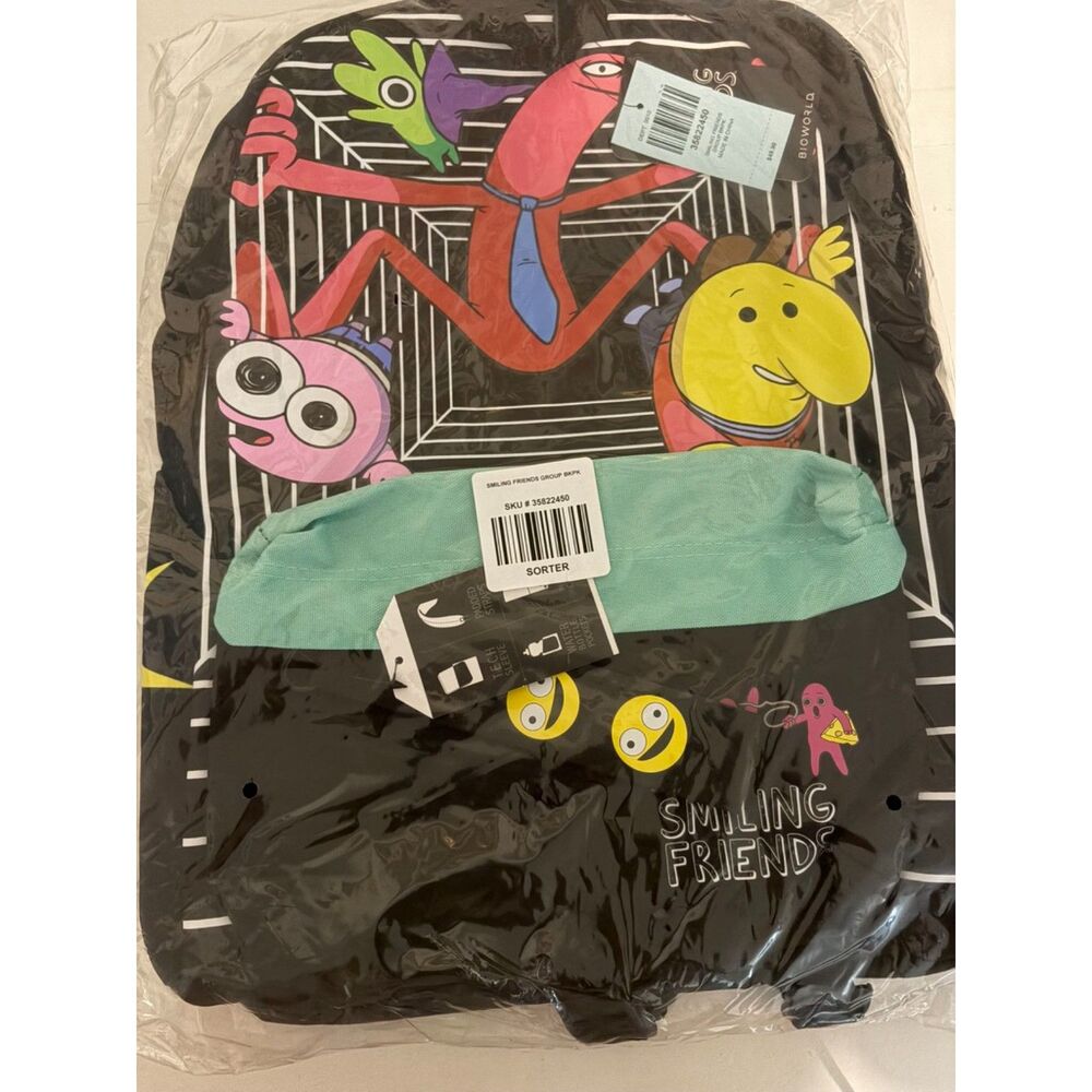 Smiling Friends Character Backpack Item Number: 35822450